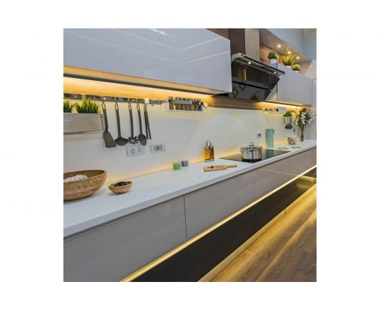 Накладной П-образный алюминиевый профиль для ленты Apeyron черный, 1м, ширина ленты до 10мм, комплект 08-05-ЧБ – изображение 10