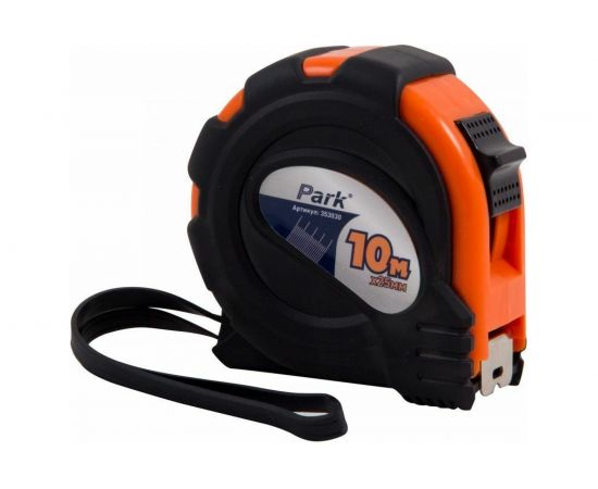 Рулетка с фиксатором Park прорезиненный корпус, 10x25мм TM30-10025 353030 