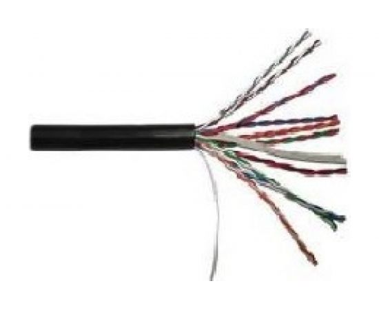 Кабель TWT UTP, 10 пар, категория 5e, внешний, черный, 305м в катушке, 5EUTP10-OUT 