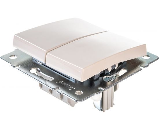 Двойной выключатель LEZARD RAIN крем 703-0388-101 