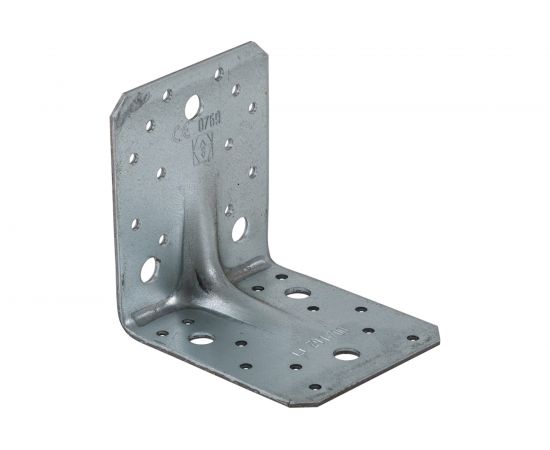 Крепежный особопрочный уголок с ребром VORMANN 105х105х90х3 мм, оцинкованный 70 933 000 