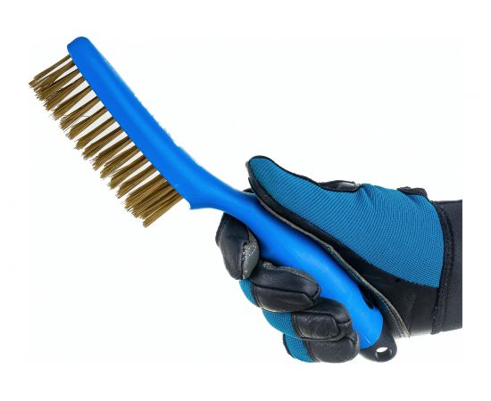 Проволочная щетка Hogert Technik четырехрядная, латунная проволока HT3B623 – изображение 2