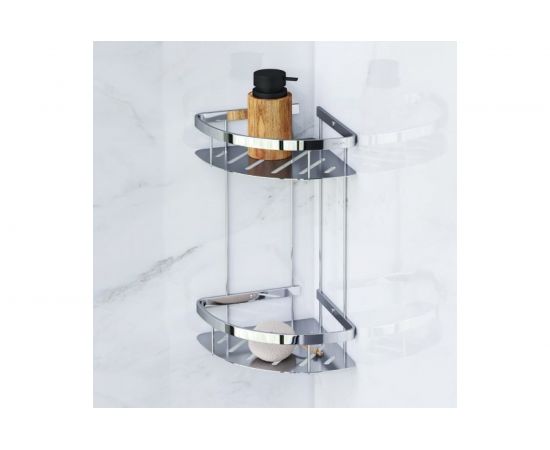 Полка для душа AM.PM Sense L угловая двухъярусная A7454200 – изображение 2