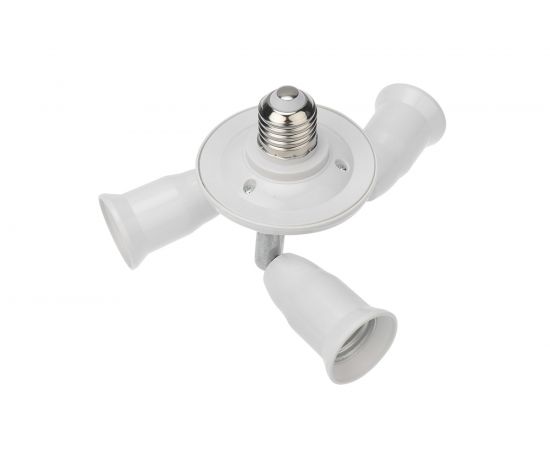 Цокольный разветвитель REXANT Е27 на 3хЕ27 поворотный белый 11-8863 – изображение 3