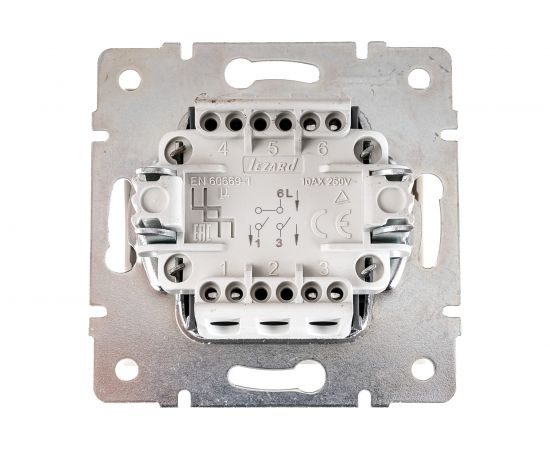 Двойной выключатель LEZARD RAIN крем 703-0388-101 – изображение 3