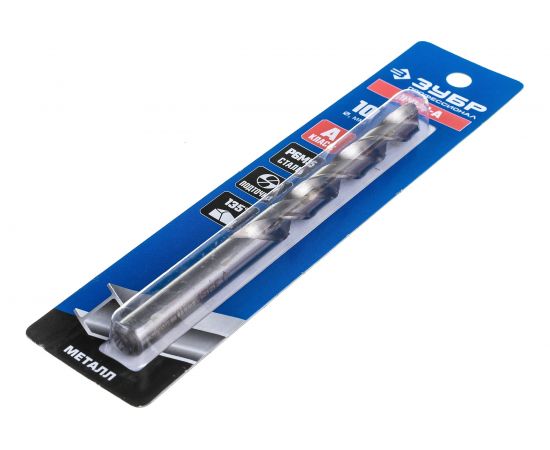 Сверло по металлу Проф-А, класс А, Профессионал (10х87х133 мм; Р6М5) ЗУБР 29625-10 – изображение 4