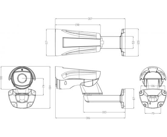 Поворотная IP видеокамера Amatek AC-IS505PTZ4 v2 (2.8-12мм) с PoE и аудио 7000546 – изображение 4