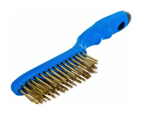 Проволочная щетка Hogert Technik четырехрядная, латунная проволока HT3B623 – изображение 4