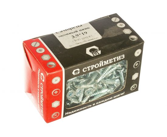 Оконный саморез Стройметиз 3,9х19 цинк уп. 300 шт. 2040033 – изображение 5
