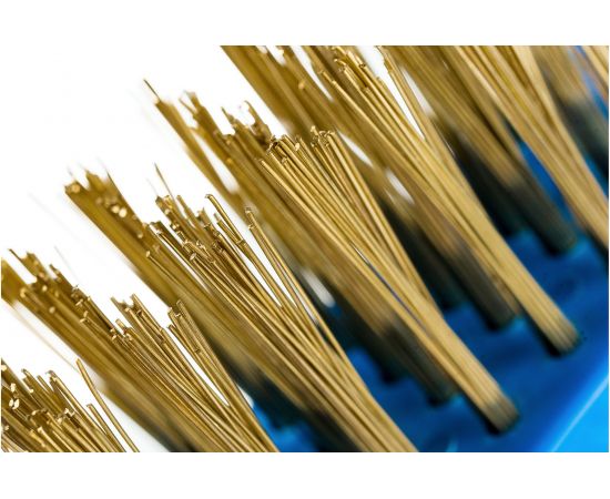 Проволочная щетка Hogert Technik четырехрядная, латунная проволока HT3B623 – изображение 5