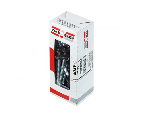 Кровельный саморез Tech-Krep КР сверло 4,8х70 RAL-8019 коричневый 30 шт, коробка с окНОМ 124651 – изображение 6