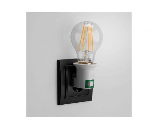 Патрон-переходник с выключателем FERON с E27 на розетку, 230V, пластик, белый, 40х60мм, LH61 41039 – изображение 6