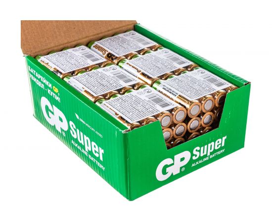 Алкалиновые батарейки GP Super Alkaline 15А АA - 96 шт. 15ARS-2SB4 – изображение 8