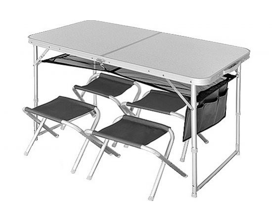 Складной стол + 4 стула Norfin RUNN NF Alu NF-20310 