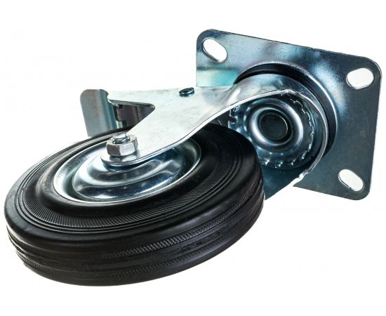 Колесо поворотное c тормозом (125 мм; г/п 100 кг; игольчатый подшипник) ЗУБР 30936-125-B 