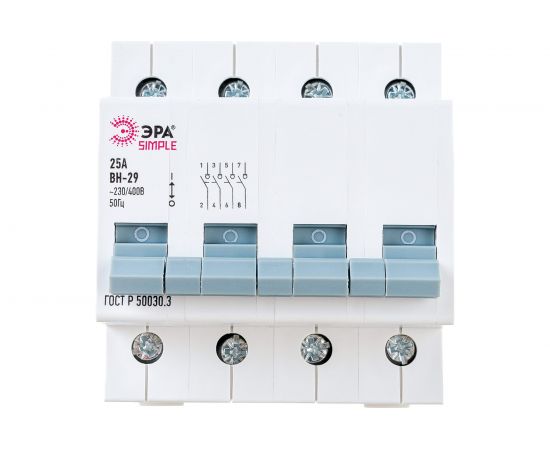 Выключатель нагрузки ЭРА SIMPLE ВН-29 4P 25А Б0039258 