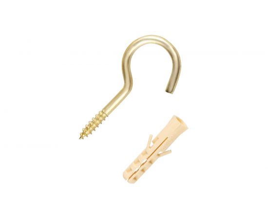 Крюк-шуруп ЕВРОПАРТНЕР латунир. d3,6хL40 мм 2 шт. 13 7645 1 