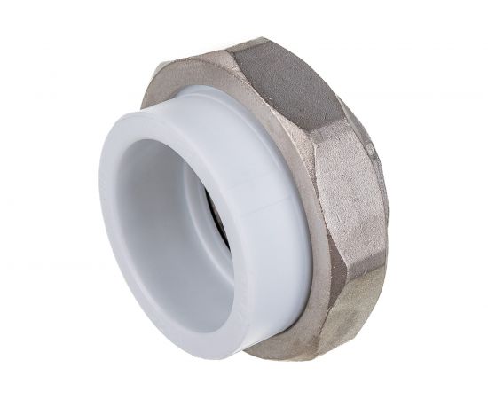 Муфта комбинированная разъемная с внутренней резьбой VALFEX PP-R белая, 63 мм х2" 10155050 127-0219 