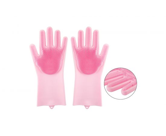 Хозяйственные многофункциональные силиконовые перчатки Рыжий кот HM26209, 092439 