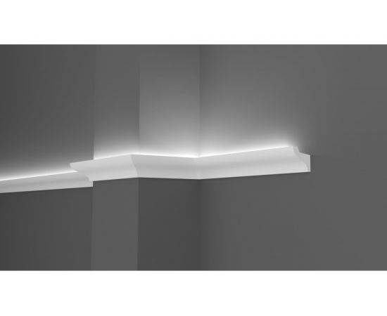 Потолочный карниз Decor-Dizayn ударопрочный влагостойкий под LED подсветку 50Х33Х2000 мм DD506 