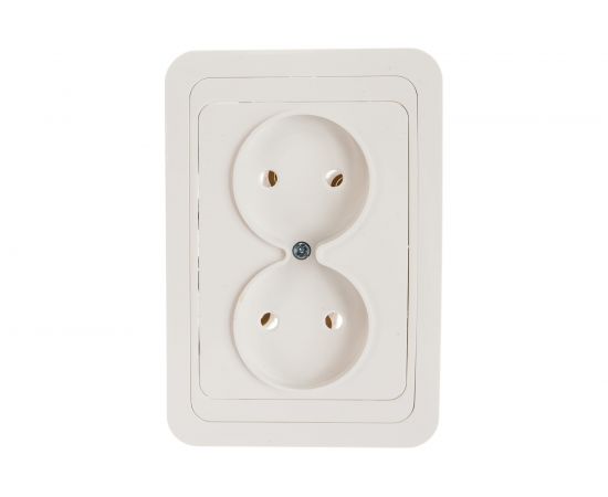Двойная розетка, белая 2П 10А TDM Валдай SQ1804-0009 