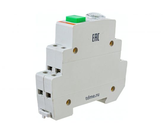 Кнопочный выключатель с индикацией TDM ВКИ-47 зеленый LED 2НО;1НЗ AC/DC SQ0214-0003 