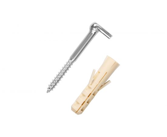 Крюк-шуруп ЕВРОПАРТНЕР L-обр. Zn d5,9хL80 мм, прямой шлиц, 2 шт. 13 3003 2 