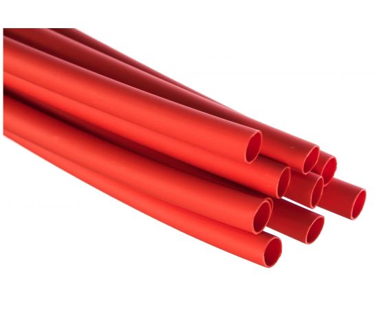 Термоусадочная клеевая трубка КВТ, ТТК 3:1-6/2 красная 67233 