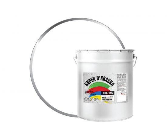 Эмаль super maler ПФ-115 Белый 20кг Лк-00005646 
