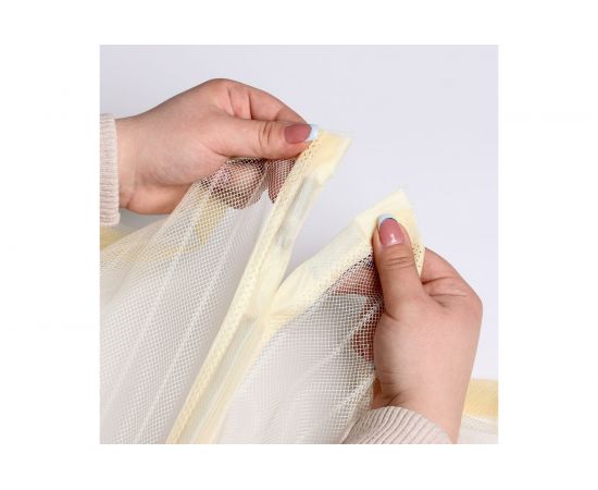 Антимоскитная сетка для дверей СИМАЛЕНД 90х210 см, на магнитах, цвет бежевый 1435019 – изображение 2