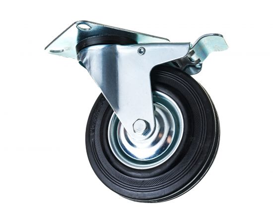 Колесо поворотное c тормозом (125 мм; г/п 100 кг; игольчатый подшипник) ЗУБР 30936-125-B – изображение 2