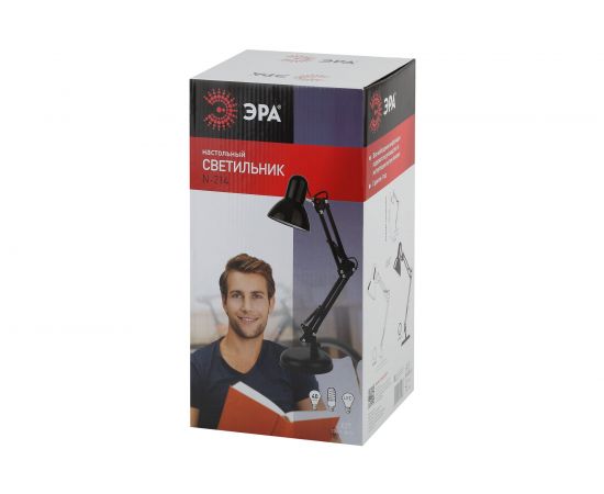 Настольный светильник ЭРА N-214-E27-40W-BK черный Б0035068 – изображение 2