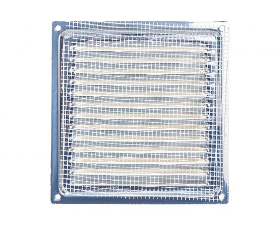 Решётка металлическая с сеткой (серебряная;150x150 мм) Эвент ВРС – изображение 2