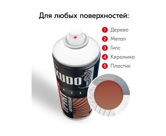 Универсальный акриловый грунт KUDO красно-коричневый 11601734 – изображение 3