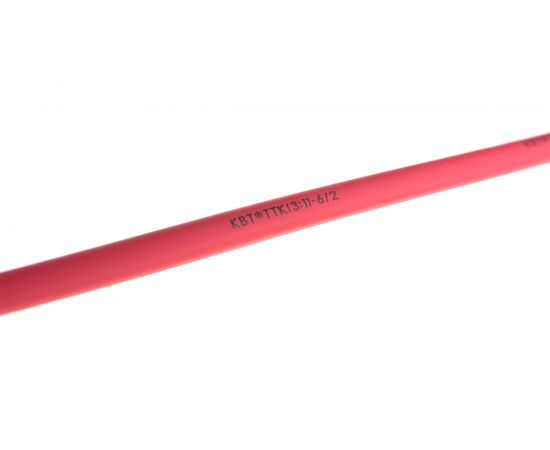 Термоусадочная клеевая трубка КВТ, ТТК 3:1-6/2 красная 67233 – изображение 3