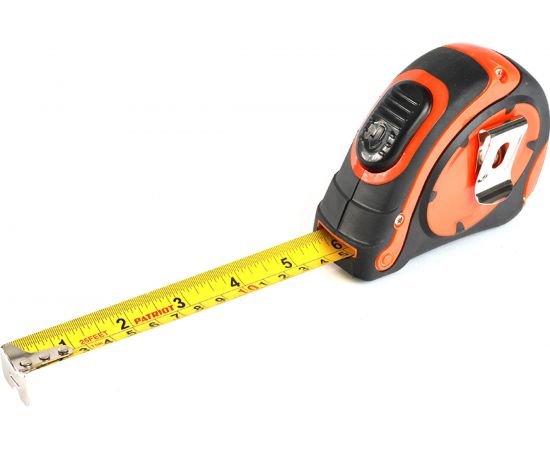 Рулетка PATRIOT MTA-7, автостоп, ударопрочный корпус, обрезиненная, 7,5 м 350005037 – изображение 3