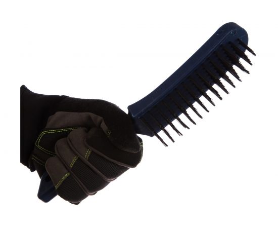 Кордщетка (ручная, 6-рядная, стальная, 280 мм) КОБАЛЬТ 248-672 – изображение 3