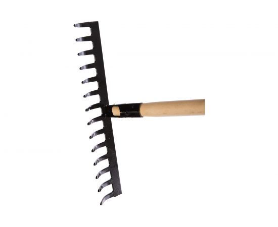 Прямые грабли СИБРТЕХ 14 зубьев, 360 мм, с черенком 61742 – изображение 4