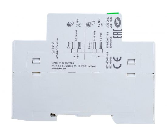 Модульный контактор Iskra IKA20-20/230V 2NO 3838733033630 – изображение 4
