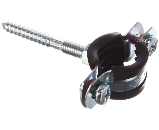 Трубный хомут с гайкой Зубр оцинкованный, в комплекте с сантехнической шпилькой и дюбелем, 1/2" 37866-20-24_z01 – изображение 5