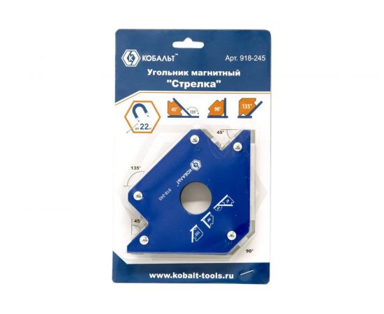 Угольник магнитный Стрелка (100 мм; 3 угла; до 22 кг) КОБАЛЬТ 918-245 – изображение 6