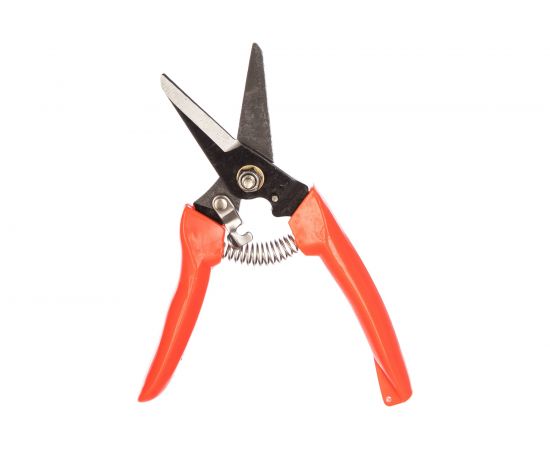 Цветочный секатор с прямыми лезвиями FEONA МИНИ 170 мм, пластиковые ручки с ремешком 004-0828 22776 