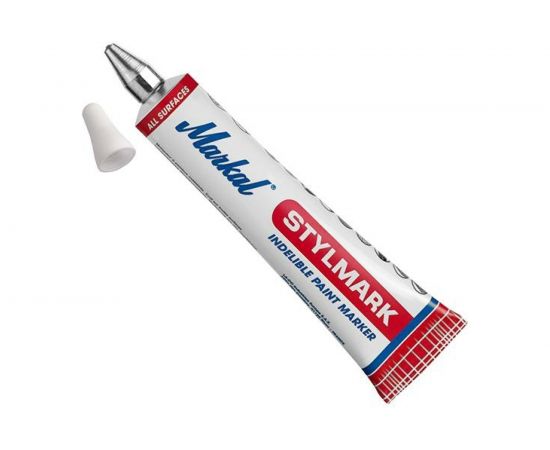 Маркер-краска в металлической тубе Markal Stylmark, 3,0 мм, белый 96652 