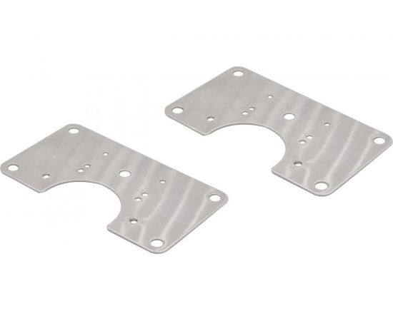 Пластина для установки петли Laurus (2 шт, 90х50х1 мм, нерж сталь) 11212 
