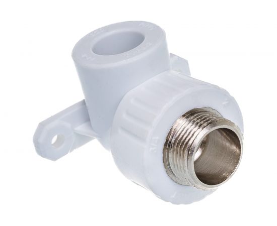 Угольник с креплением RTP PN25 комбинированный, наружная резьба D20х3/4 мм 15105 