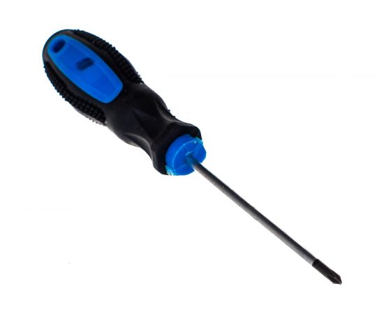 Крестовая отвертка TUNDRA PH0 х 75 мм, сатин, шлиц магнитный, 2К рукоятка 1858805 