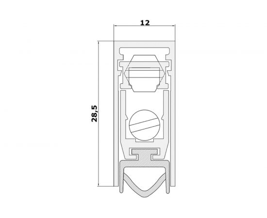 MORELLI Умный порог для дверей SEAL PROFESSIONAL 600, для дверей шириной до 600 мм 9011438 – изображение 2