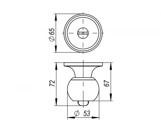 Ручка защелка AJAX 6082 SN-B фик. мат. никель 39537 – изображение 2