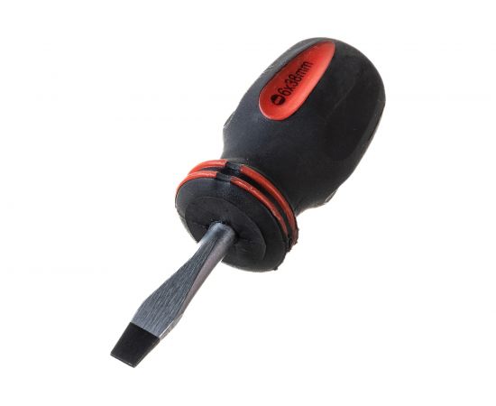 Шлицевая короткая отвертка NIKONA Cr-V, SL6x38 22-721 – изображение 2