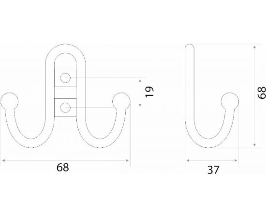 Крючок Trodos 04.45.02 practic, хром 302093 – изображение 2